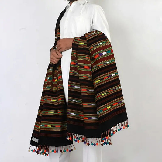 Nawab bumbal velvet nilon  shawl